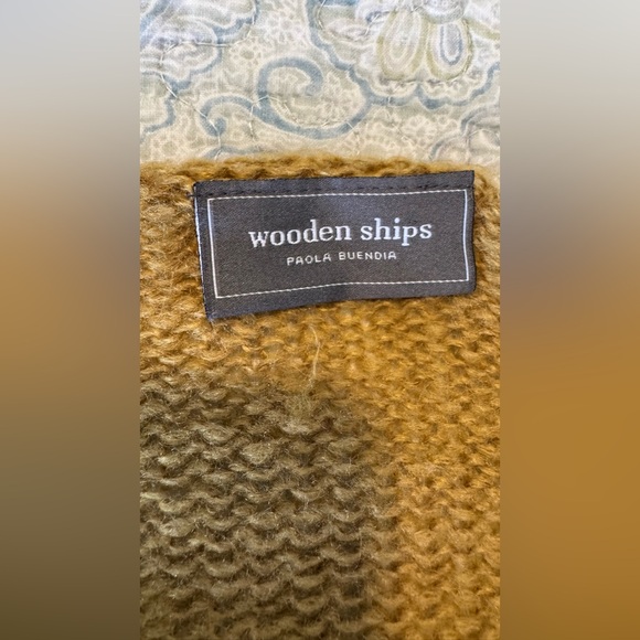 WOODEN SHIPS CROPPED DESERTSCAPE CREW LIGHTWEIGHT SWEATER - Picture 2 of 9